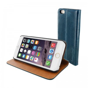 Mobiparts Luxury Book Case Blue iPhone 6