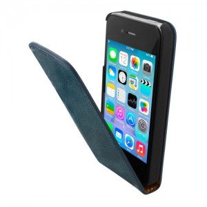 Mobiparts Luxury Flip Case Blue iPhone 4/4S
