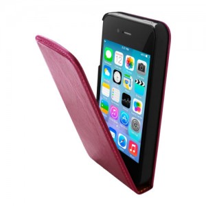 Mobiparts Luxury Flip Case Pink iPhone 4/4S