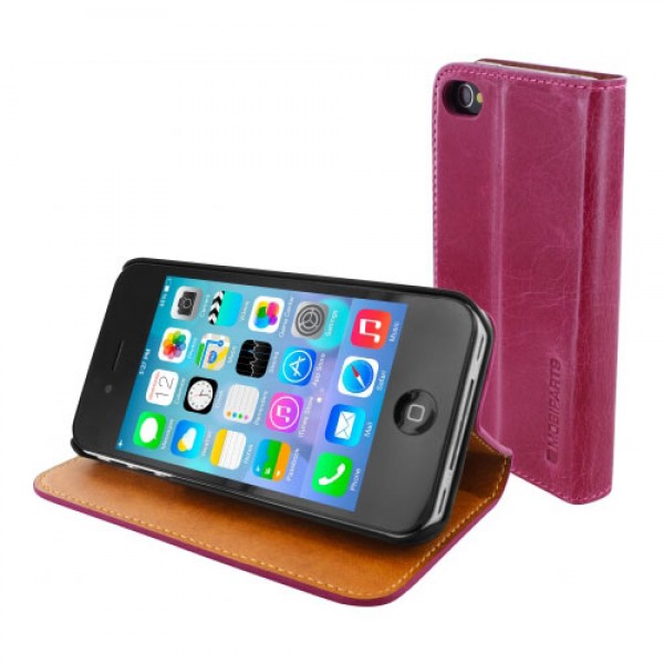 Mobiparts Luxury Book Case Pink iPhone 4/4S