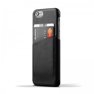 Mujjo Leather Wallet Black iPhone 6