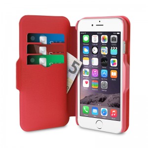 Puro Bi-Color Wallet Black/Red iPhone 6