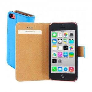 Mobiparts Premium Wallet Light Blue iPhone 5C