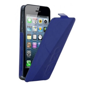 Kenzo Glossy Flip Case Blauw iPhone 5 en 5S
