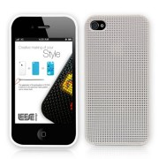 Leese Design Cross-Stitch Wit iPhone 4 en 4S