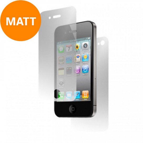 Screen- en backprotector Mat voor iPhone 4/4S