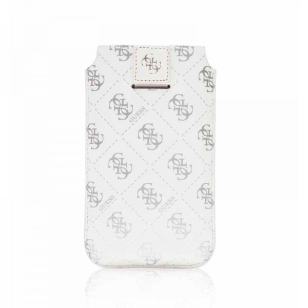 Guess Pouch Shiny White iPhone 4 en 4S