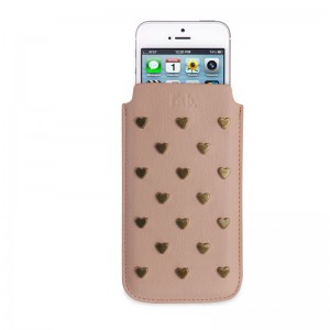 Fab. Pouch Studs Salmon iPhone 5/5S/5C