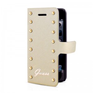Guess Booklet Case Studded Cream iPhone 5 en 5S