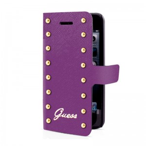 Guess Booklet Case Studded Purple iPhone 5 en 5S