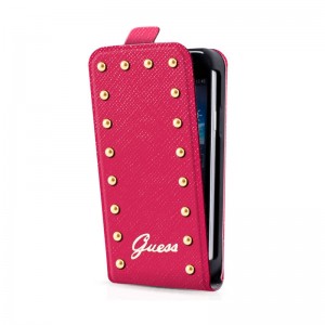 Guess Flip Case Studded Pink iPhone 5 en 5S