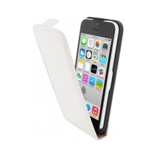 Mobiparts Premium Flip Case White iPhone 5C