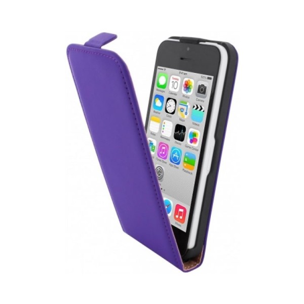 Mobiparts Premium Flip Case Purple iPhone 5C