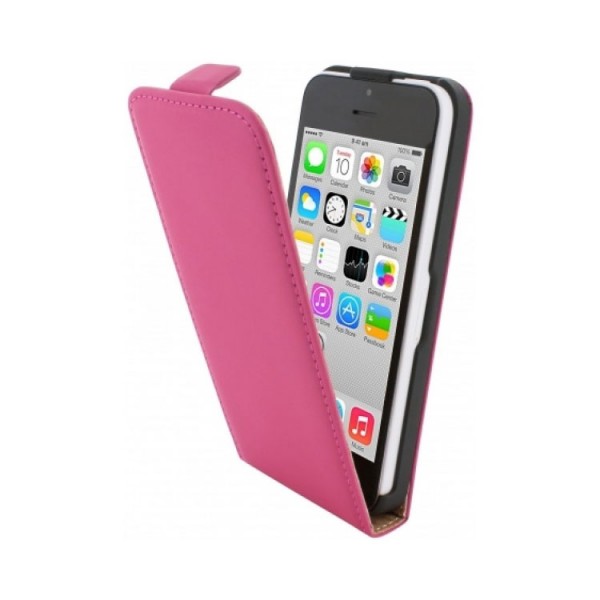 Mobiparts Premium Flip Case Pink iPhone 5C