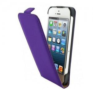Mobiparts Premium Flip Case Purple iPhone 5 en 5S