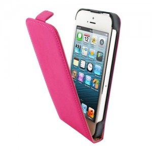 Mobiparts Premium Flip Case Pink iPhone 5 en 5S