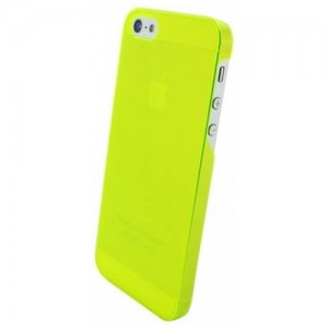 Mobiparts Slim Case Frosted Neon Yellow iPhone 5 en 5S