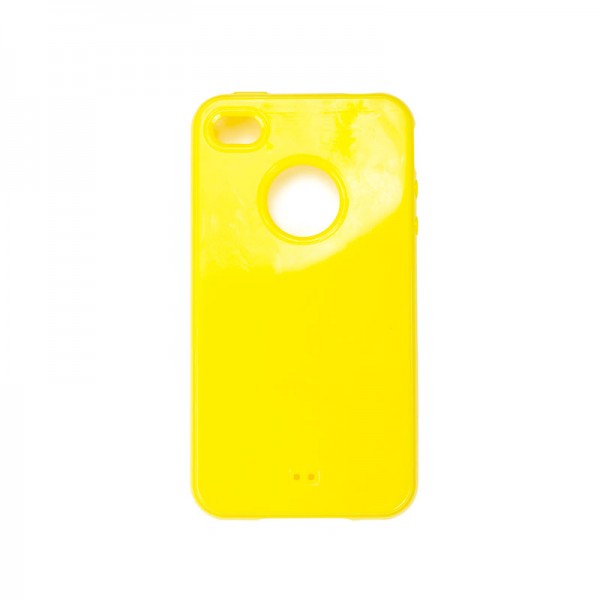 Silicon Logo Case Yellow iPhone 4 en 4S