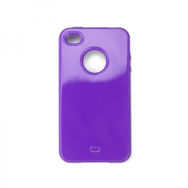 Silicon Logo Case Purple iPhone 4 en 4S