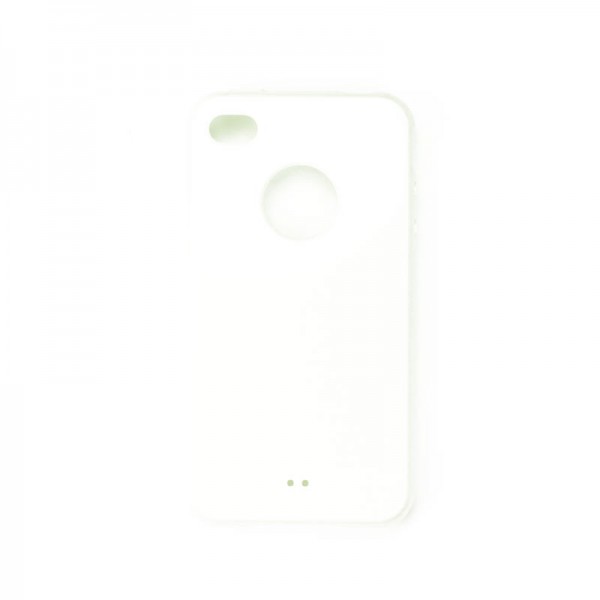 Silicon Logo Case White iPhone 4 en 4S