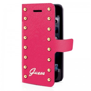 Guess Studded Folio Case Pink iPhone 5C