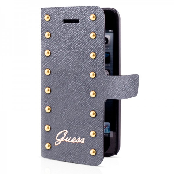 Guess Studded Folio Case Silver iPhone 5C