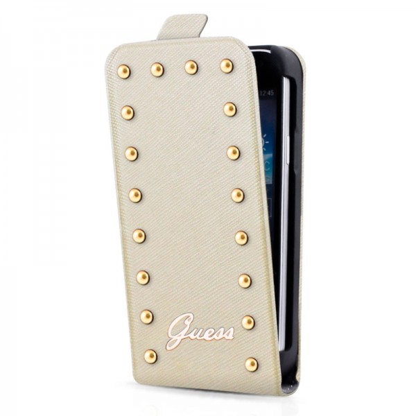 Guess Studded Flip Case Cream iPhone 5C